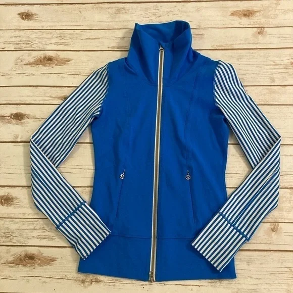 Lululemon Athletica Daily Yoga Jacket Beaming Blue Size 2 - Picture 2 of 13
